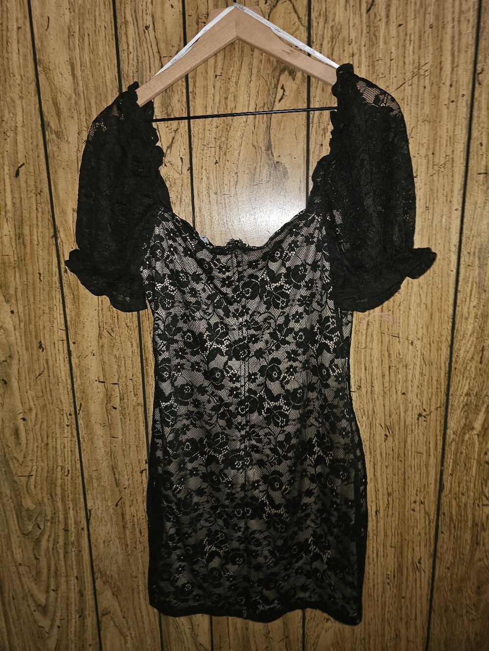 NWT LULU'S Black Lace Fetching & Flirting Mini Dress - XL - Picture 8 of 12